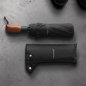 十骨结实115CM防风自动三折叠晴雨伞双人超大号商务素色男士 雨伞