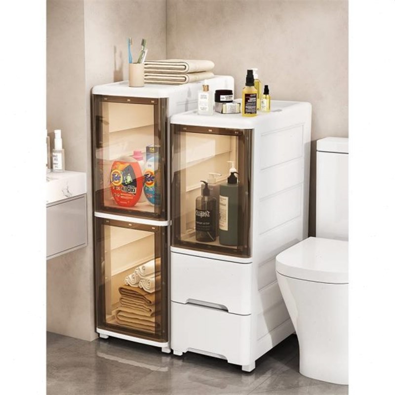 卫生间夹缝收纳柜抽屉式厨房冰箱缝隙柜浴室整理置物架家用储物柜