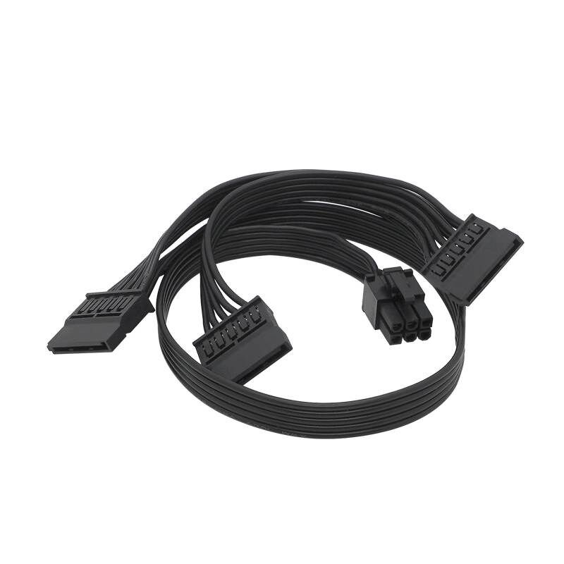 海韵6pi转3个SATA 机箱电源显卡延长线3个sata转6P显卡转接线