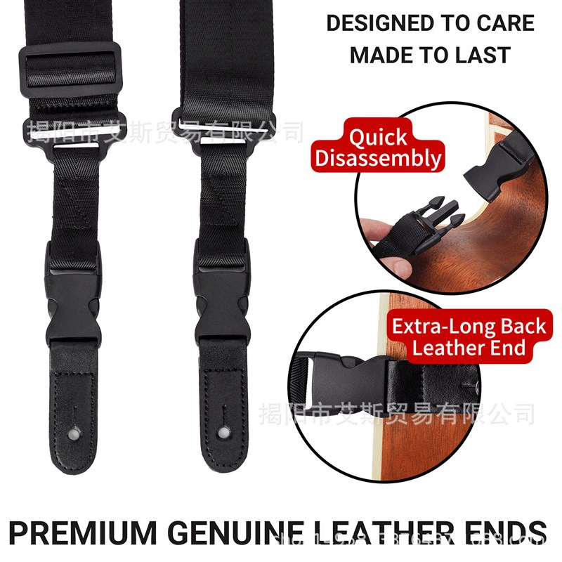 Guitar strap带快速释放夹,尼龙吉他背带,适用于S原声/电/贝斯吉