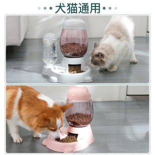 网红猫咪自动喂食器狗粮机猫粮喂猫喂水一体狗狗饮水自助投食宠物