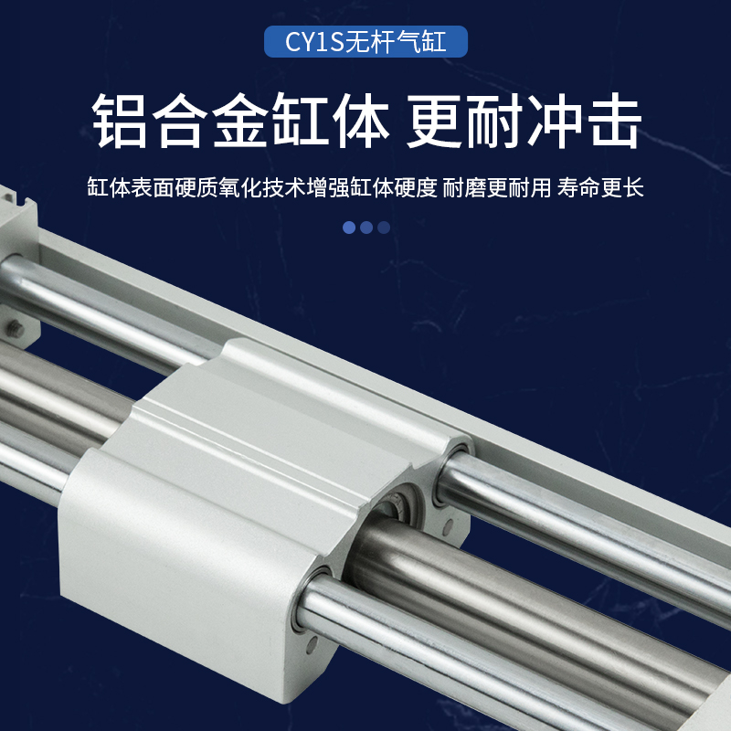 SMC磁偶式无杆气缸RMT/CY1S16X长行程机械手气动升降双导向杆螺纹