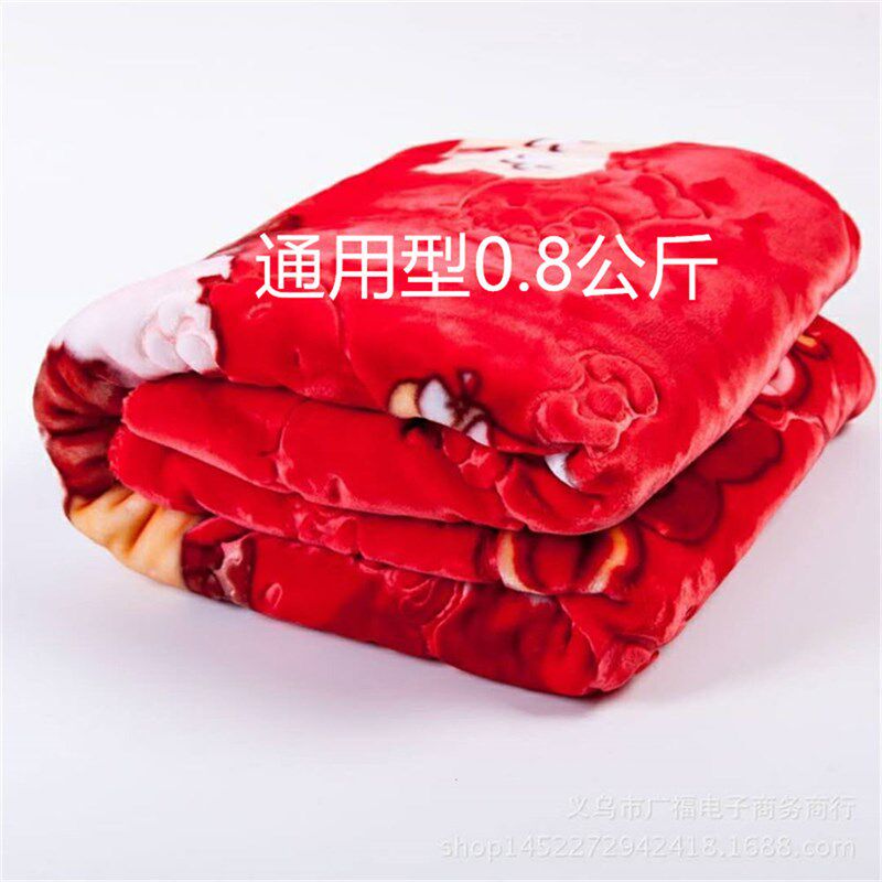 婴儿毛毯双面绒双层加厚云毯新生儿童H小孩秋冬季盖毯幼儿园抱u.