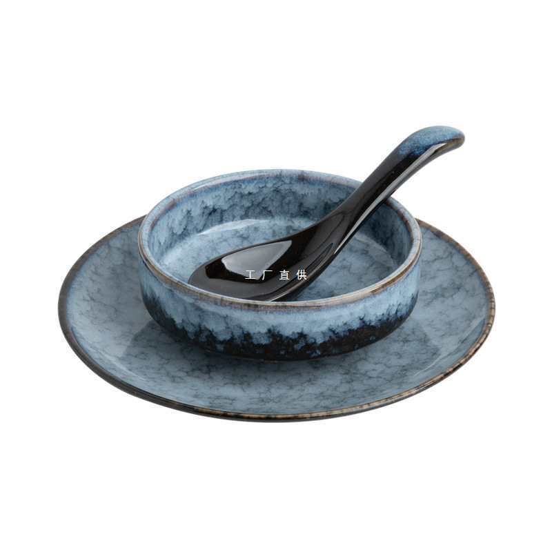 酒店饭店摆台餐具简约描金边陶瓷碗碟勺子杯台面四件套一人食,畜牧/养殖物资,特种养殖设备,淘宝优惠券,粉丝福利购,淘宝优惠卷