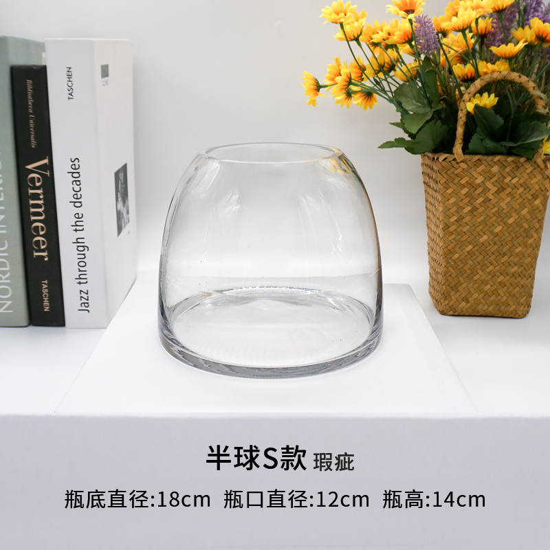 新品藓闷养玻璃容器盆罐造微景观景生态瓶di苔y瓶子花盆缸空瓶瑕