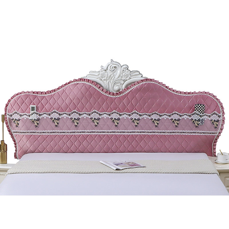 床新套罩可定制头款大方简单欧式弧形半靠木床头罩全包圆背软包套