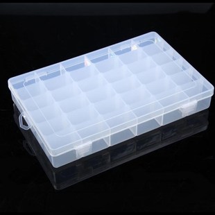Plastic Box Craft Storage Adjustable Jewelry Slots Case