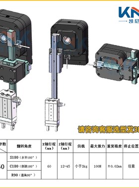 凯尼克ppu机械手高速平移搬运凸轮模组抓取单轨ppu机械手生产厂家