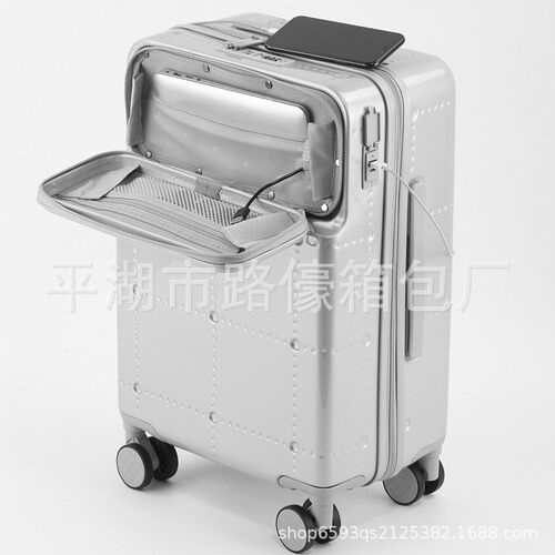 前开口行李箱女网红ins万向轮旅行箱2F0寸登机拉杆箱学生皮箱子24