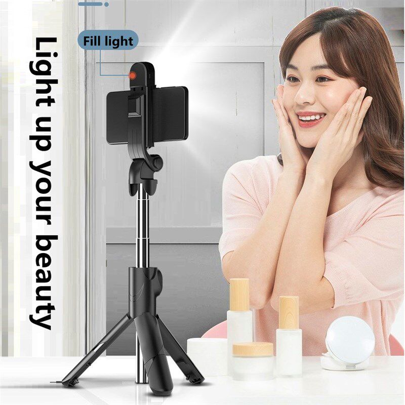 Wireless Bluetooth-compatible Selfie Stick tripod Foldable M