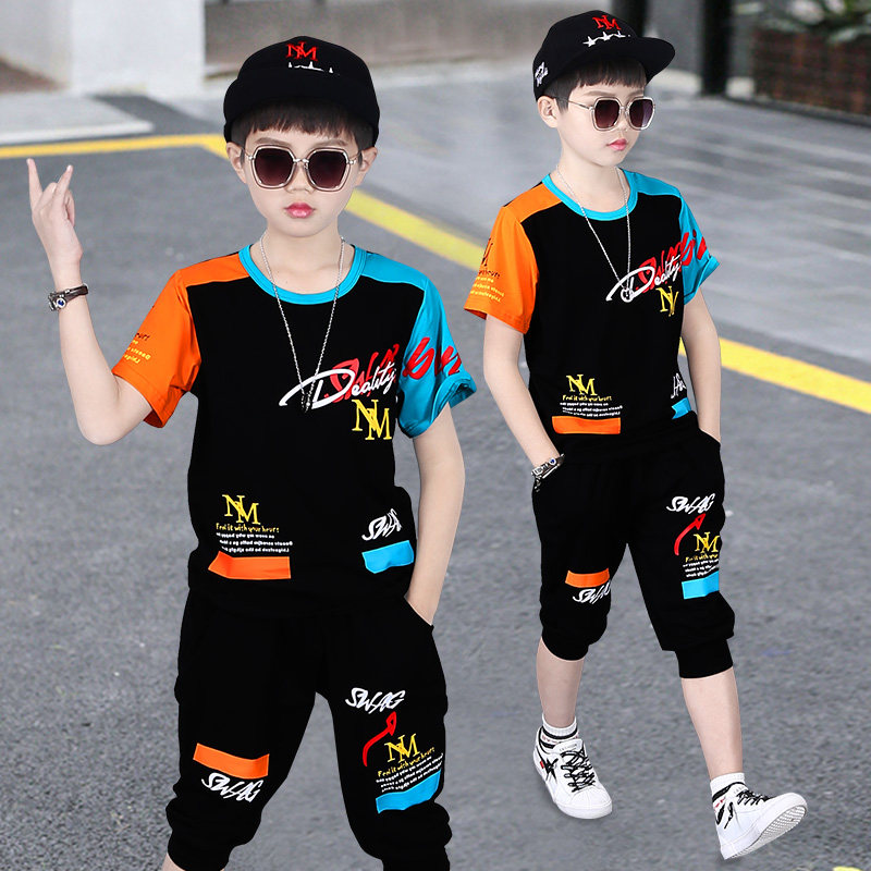 网红童装男童短袖套装夏季2023新款儿童衣服男孩韩版休闲帅气时髦