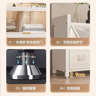 书架一体靠墙移动式书架儿童书架钢制书柜带门防尘客厅收纳展示柜