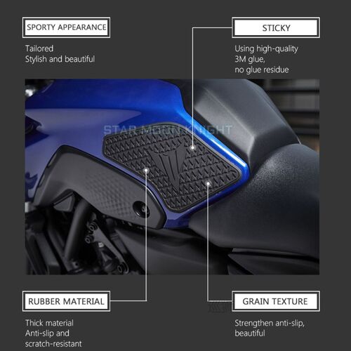 For Yamaha MT 07 MT07 MT-07 2021 - Side Fuel Tank pad Tank P