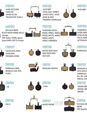 4Pairs Bicycle Semi - Metallic Hydraulic Disc Brake Pads For