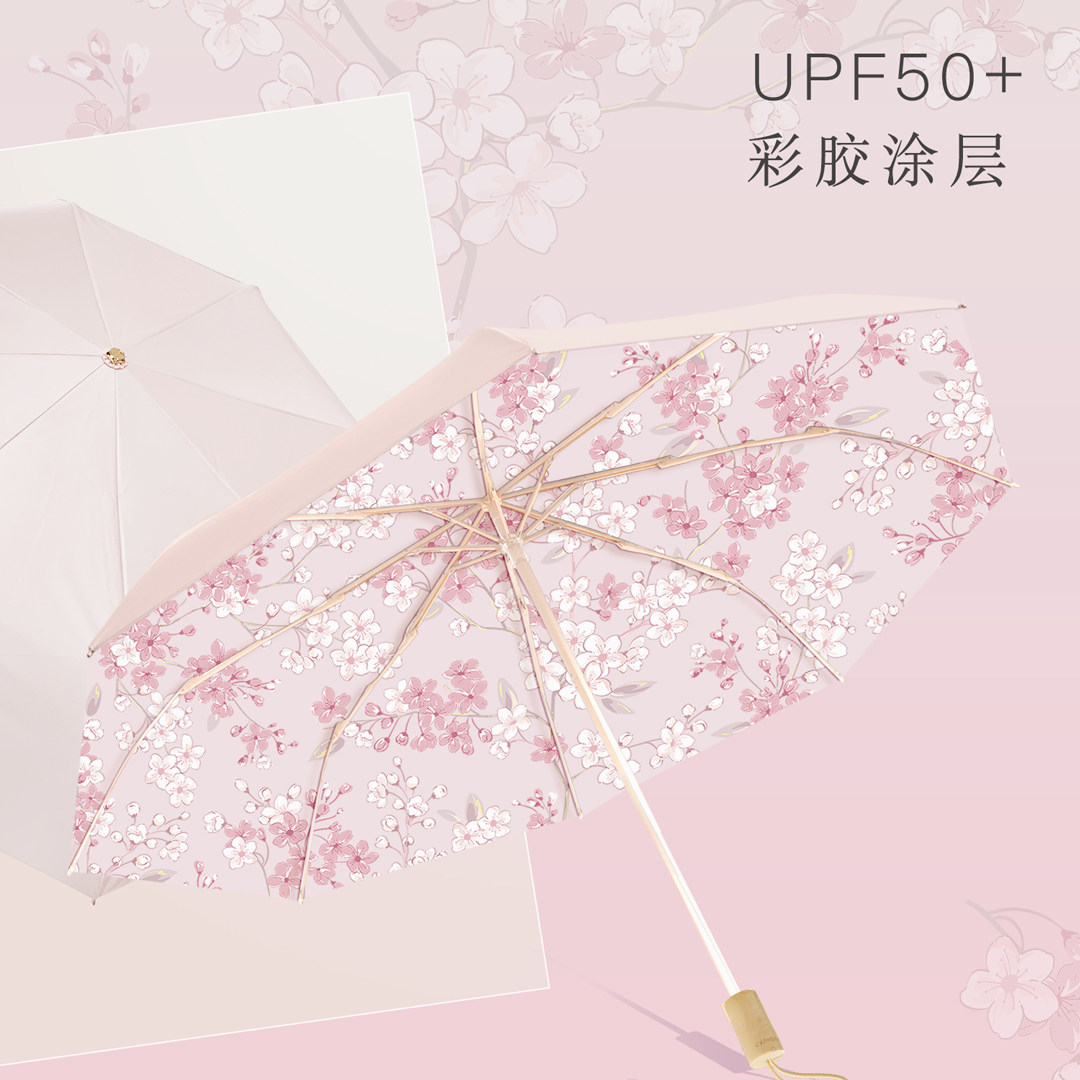 德国双层全自动太阳伞女防晒防紫外线小巧K便携遮阳伞折叠晴雨两