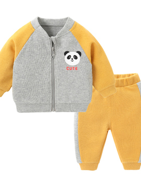 婴儿衣服运动套装长裤子秋s装春秋幼儿男童女宝宝小童两件套Y6616