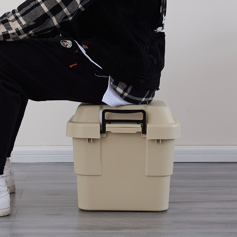 加厚型整理箱塑料收纳箱客厅厨房车用后备置物箱储物箱有盖厂家