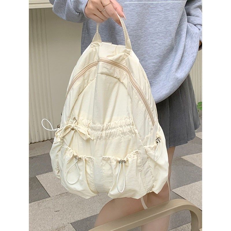 轻便尼龙双肩包包女日系大容量文艺抽绳学生书包休闲运动旅行背包,箱包皮具/热销女包/男包,双肩背包,淘宝优惠券,粉丝福利购,淘宝优惠卷