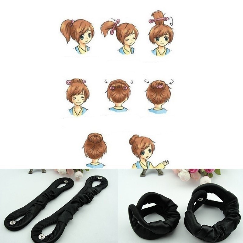 2 PCS Hair Donut Bun Clip Hair Twist Holder DIY Hair Styling