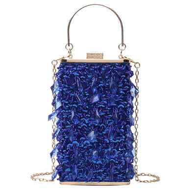 shion Crystal bluW Clutcn Bags eoHmeh Designer Party Pur