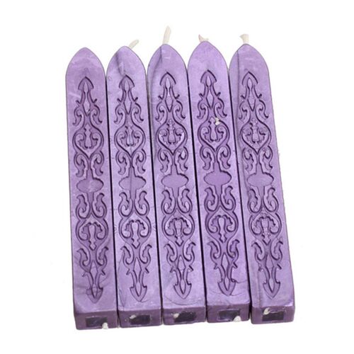 速发5pcs/set Wax Stick Vintage Engraving Design Colorful Can