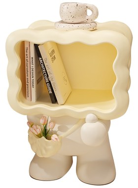 创意奶油风饼干床头柜卧室落地摆件客厅沙发边家居装饰品乔迁礼物