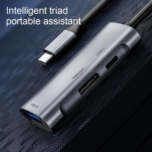3 in 1 USB C HUB Type C Docking Station 4K@60Hz DisplayPort