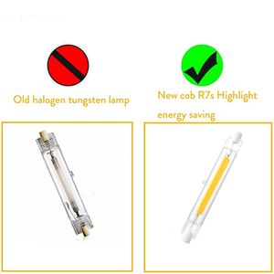 推荐*R7S LED COB Bulb J78 J118 Dimmable Glass Tube Light 78m