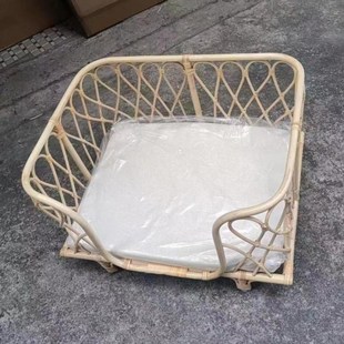 通用小狗中小型午睡床垫落地可拆洗 植物藤宠物床猫咪床狗r窝四季