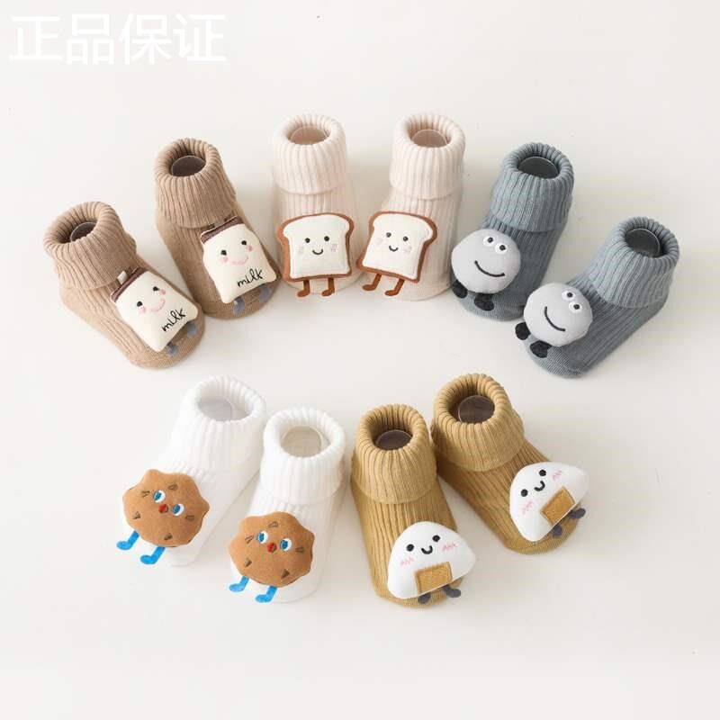 新品袜子春秋婴儿无骨初生宝宝秋冬季松口可爱超萌卡通新生儿
