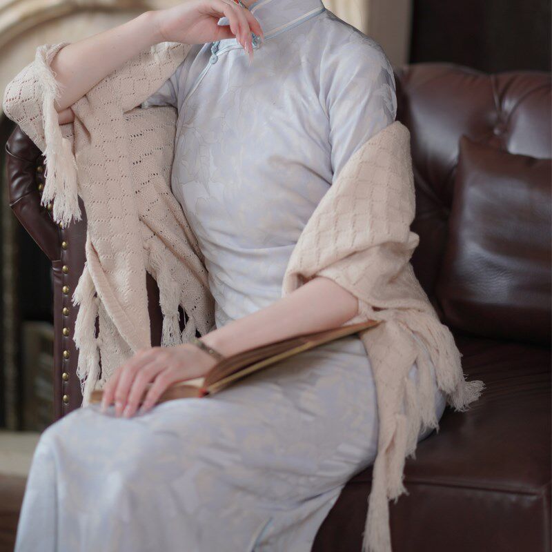 旗袍披肩外套2023年高端复古民国风流苏斗篷外搭开衫外套春秋女款