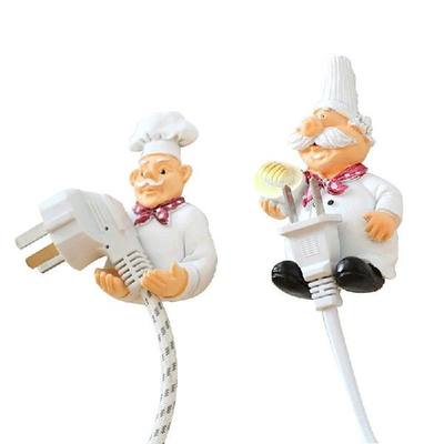 推荐Creative Lovely Cartoon Chef Strong Storage Rack Hook Pl