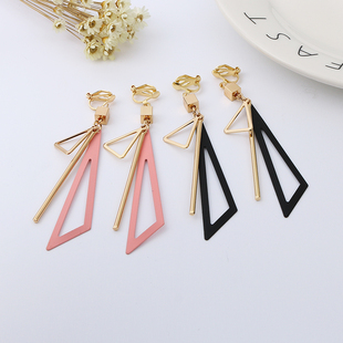 Yon rean Earr Geomeirtc Fashion Clip Triangle Personality