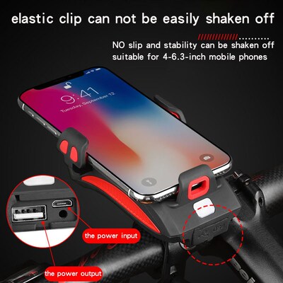 Mobile Phone Holder Bracket  iPhone LED Bicycle Light Riding