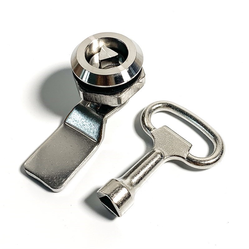 海坦MS705不锈钢三角锁一字304不锈钢锁电柜门锁 转舌锁 垃圾箱锁