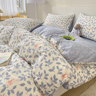 被套单件全棉150x200x230x240cm床单被罩1.5单人被单四件套