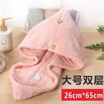 乾发帽女双层加厚超n强吸水速乾包头毛巾擦洗头发202新款浴帽神器