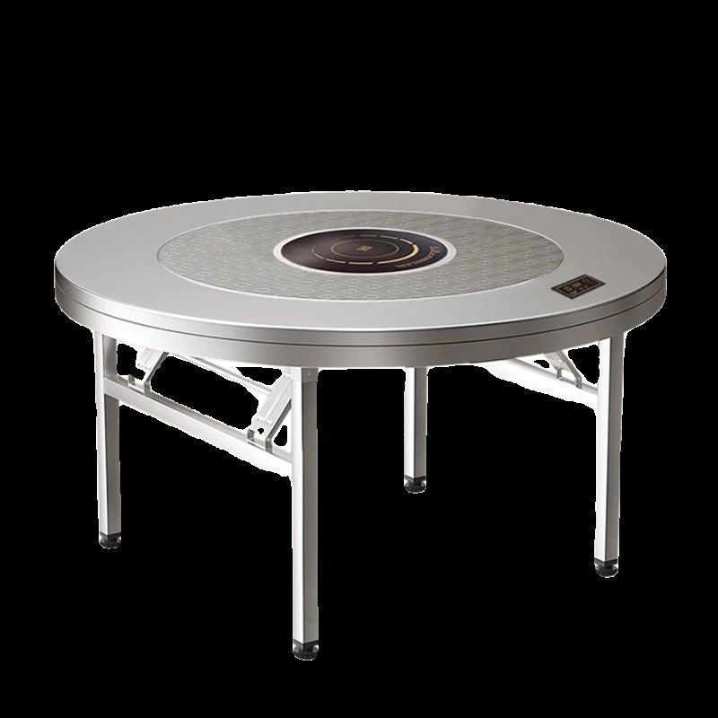 加厚304不锈钢转盘圆桌折叠桌子1.8米烧烤桌餐厅餐桌酒席家用饭桌,住宅家具,不锈钢/PVC餐桌,淘宝优惠券,粉丝福利购,淘宝优惠卷