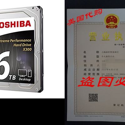 极速Toshiba X300 6TB Desktop 3.5 Inch SATA 6Gb/s 7200rpm Int