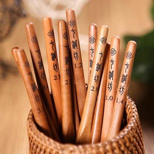 手工毛线 七针坊 DIY手工编织工具 枣木柄 不锈钢 三代钩针