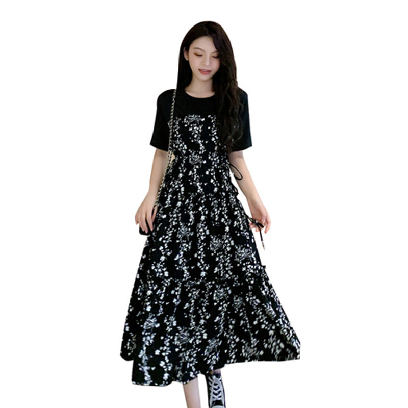 哺乳衣服夏装外穿时尚q韩版短袖A字雪纺显瘦喂奶连衣裙母乳期上衣