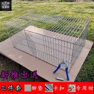 兔籠大號雞籠家用鴿子養殖籠鍍鋅鐵絲籠運輸籠鵪鶉籠寵物兔籠大號