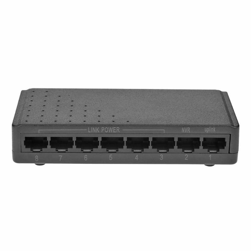 8 Ports 6+2 PoE Switch Injector Power Over RJ45 Ethernet wit