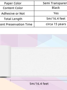 3 Rolls Semi-Transparent er Thermal Paper for Phomemo-M02/M0