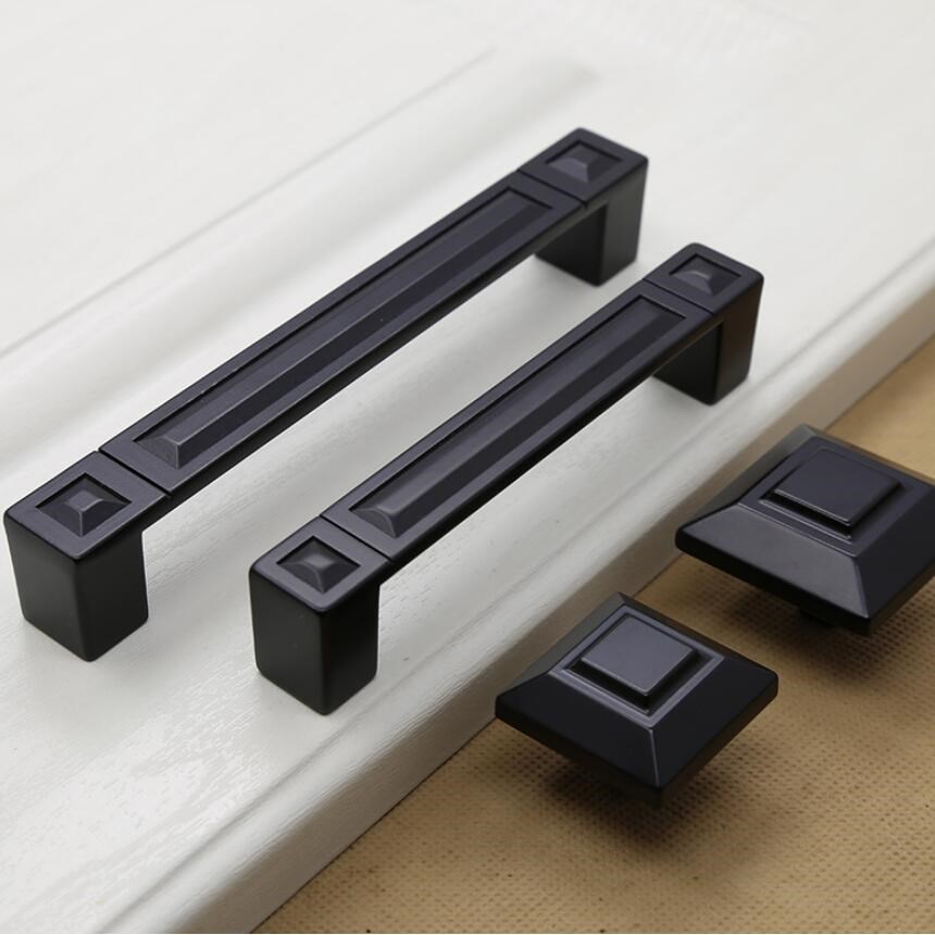 Black Handles for Furniture Cabinet Knobs and Handles Kitche