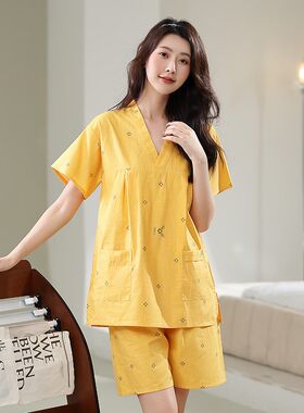 2024新款汗蒸服女款纯棉胸部双层情侣全棉男加大码桑拿洗浴服高档