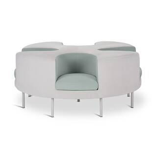 美式半圆弧形布艺沙发扇形半圆形酒店大堂售楼处商场接待沙发