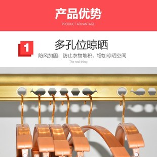 单根晒衣架手动F阳台顶装 单杆晾衣架升降手摇式 家用晾衣杆室内凉