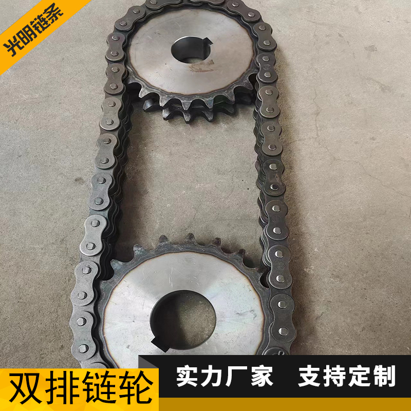 碳钢双排炼轮炼条非标定做p08B10A12A16A20A24A工业机械传动齿