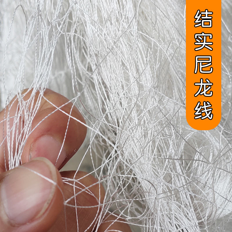 速发尼龙线粘网沾网加粗结实三层沉网3456指水库捕鱼丝网三合一粘